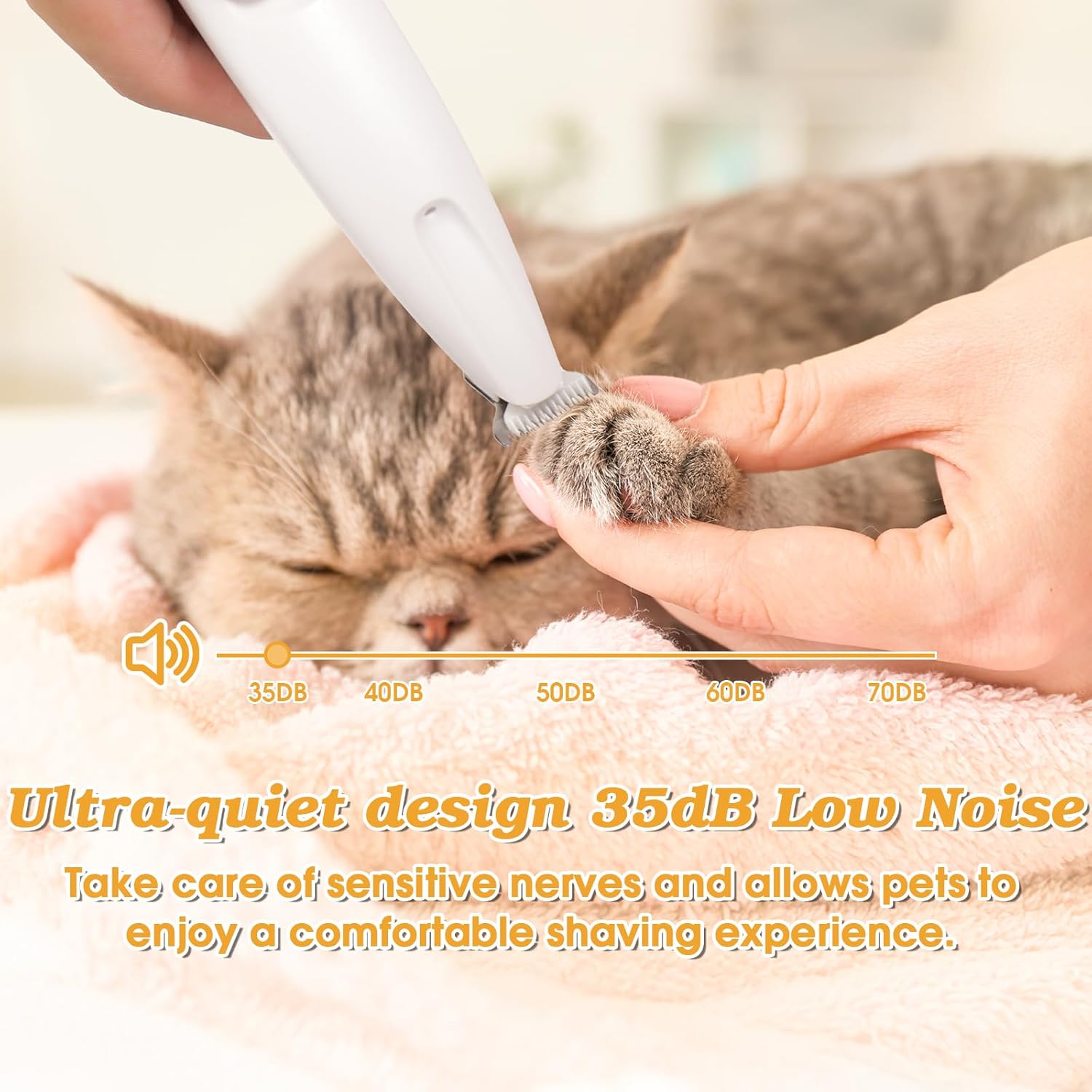 SelClip | Precision Silent Pet Trimmer For Paws, Face & Sensitive Areas